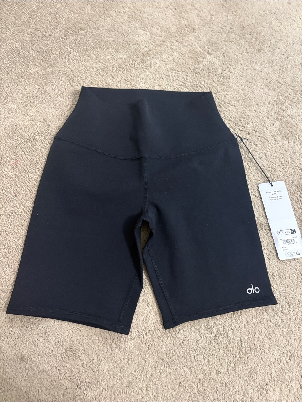 ALO Yoga High-Rise Black Bike Shorts